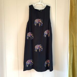 2013 Anthropologie LBD with sequin elephants GUC size 2 twee